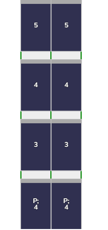 Flatfix Fusion  4 rij van 2 panelen Portrait Zwart