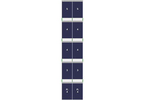 Flatfix Fusion  5 rij van 2 panelen Portrait Zwart