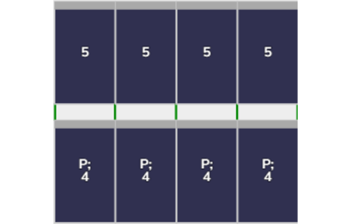 Flatfix Fusion  2 rij van 4 panelen Portrait Zwart