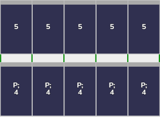 Flatfix Fusion  2 rij van 5 panelen Portrait Zwart