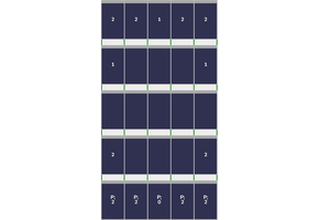 Flatfix Fusion  5 rij van 5 panelen Portrait Zwart