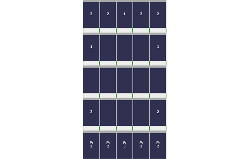 Flatfix Fusion  5 rij van 5 panelen Portrait Zwart
