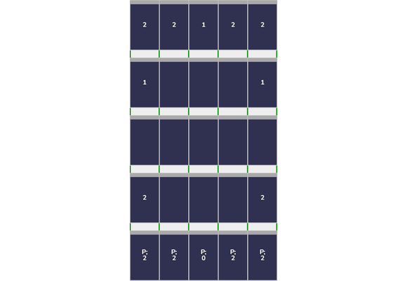 Flatfix Fusion  5 rij van 5 panelen Portrait Zwart