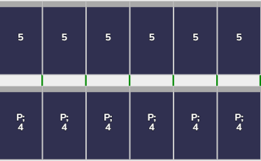 Flatfix Fusion 2 rij van 6 panelen Portrait Zwart