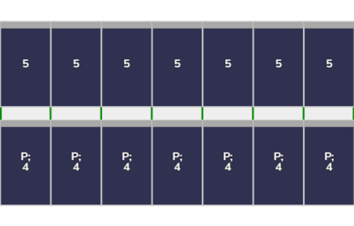 Flatfix Fusion  2 rijen van 7 panelen Portrait Zwart