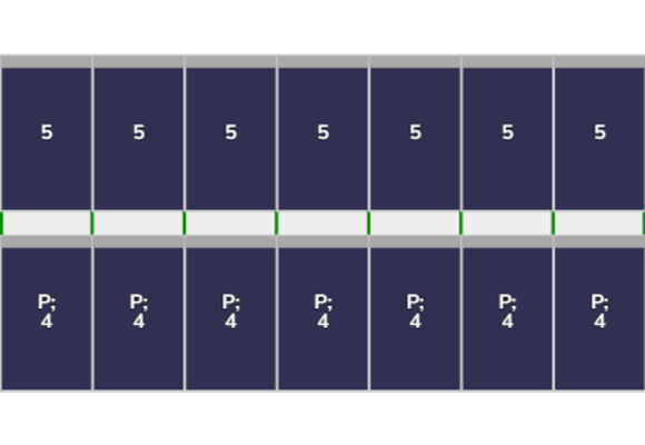 Flatfix Fusion  2 rijen van 7 panelen Portrait Zwart