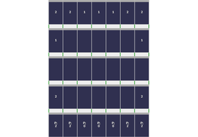 Flatfix Fusion  5 rijen van 7 panelen Portrait Zwart
