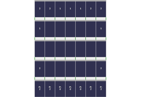 Flatfix Fusion  5 rijen van 7 panelen Portrait Zwart