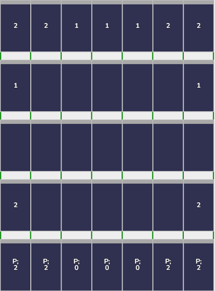 Flatfix Fusion  5 rijen van 7 panelen Portrait Zwart