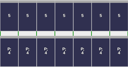 Flatfix Fusion  2 rijen van 8 panelen Portrait Zwart