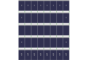 Flatfix Fusion  5 rijen van 8 panelen Portrait Zwart