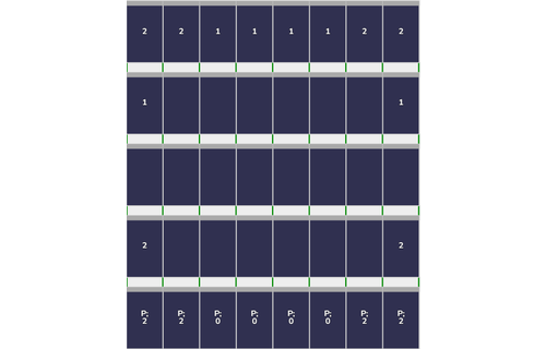 Flatfix Fusion  5 rijen van 8 panelen Portrait Zwart