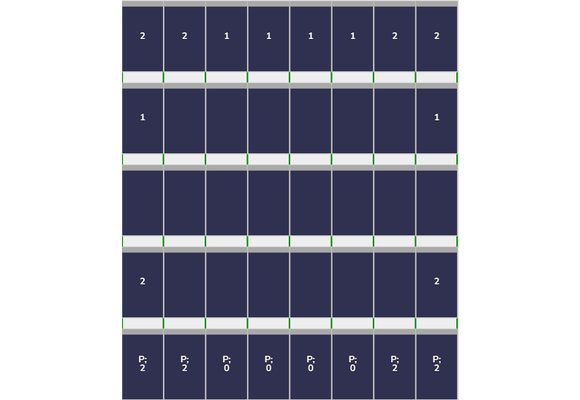 Flatfix Fusion  5 rijen van 8 panelen Portrait Zwart