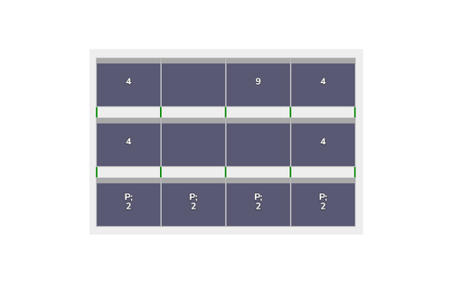 Flatfix Fusion 3 rijen van 4 panelen landscape