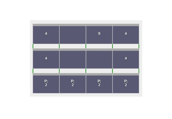 Flatfix Fusion 3 rijen van 4 panelen landscape