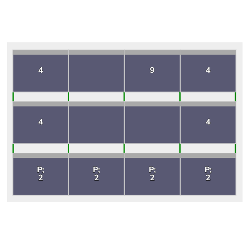 Flatfix Fusion 3 rijen van 4 panelen landscape