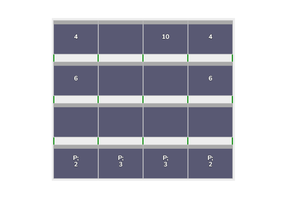 Flatfix Fusion 4 rijen van 4 panelen landscape