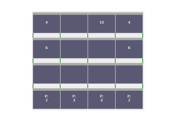 Flatfix Fusion 4 rijen van 4 panelen landscape