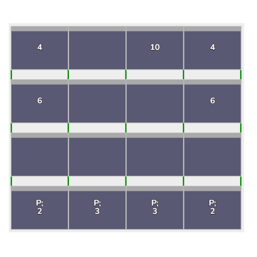 Flatfix Fusion 4 rijen van 4 panelen landscape