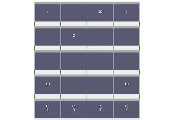 Flatfix Fusion 5 rijen van 4 panelen landscape