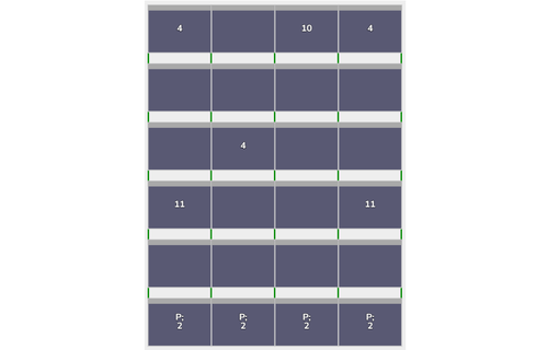 Flatfix Fusion 6 rijen van 4 panelen landscape