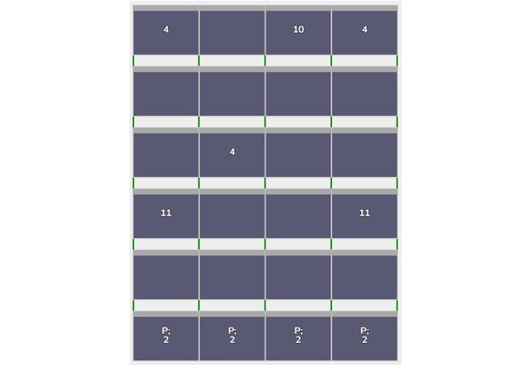 Flatfix Fusion 6 rijen van 4 panelen landscape