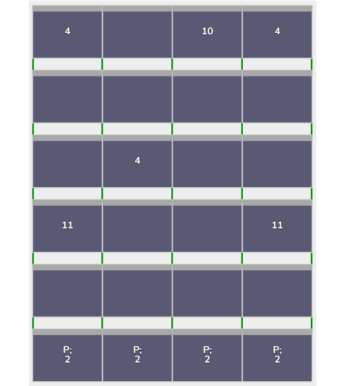 Flatfix Fusion 6 rijen van 4 panelen landscape
