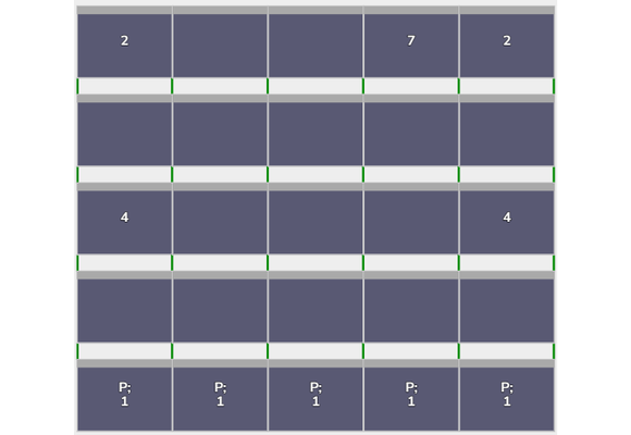Flatfix Fusion 5 rijen van 5 panelen landscape