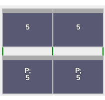 Flatfix Fusion 2 rijen van 2 panelen landscape