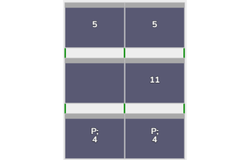 Flatfix Fusion 3 rijen van 2 panelen landscape
