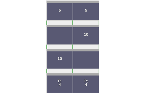 Flatfix Fusion 4 rijen van 2 panelen landscape