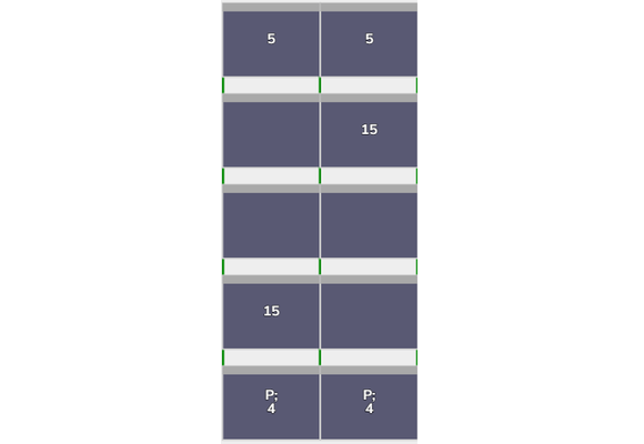 Flatfix Fusion 5 rijen van 2 panelen landscape