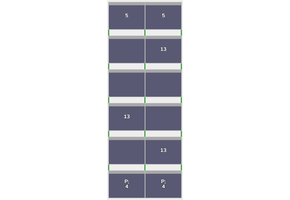 Flatfix Fusion 6 rijen van 2 panelen landscape