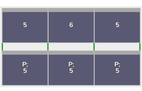 Flatfix Fusion 2 rijen van 3 panelen landscape
