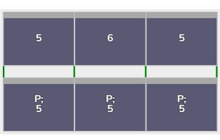 Flatfix Fusion 2 rijen van 3 panelen landscape