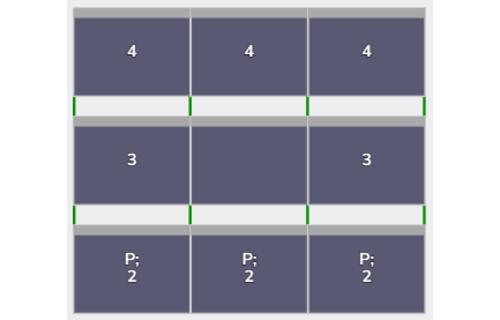 Flatfix Fusion 3 rijen van 3 panelen landscape
