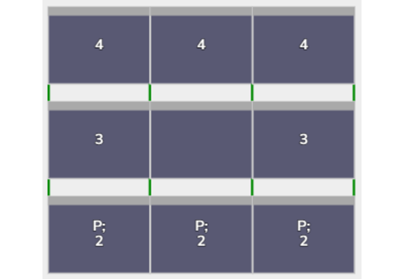 Flatfix Fusion 3 rijen van 3 panelen landscape