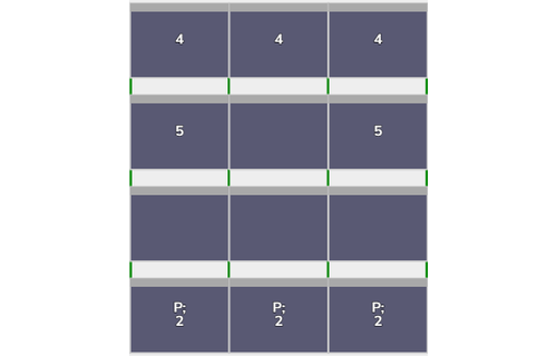 Flatfix Fusion 4 rijen van 3 panelen landscape