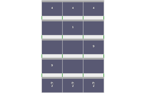 Flatfix Fusion 5 rijen van 3 panelen landscape