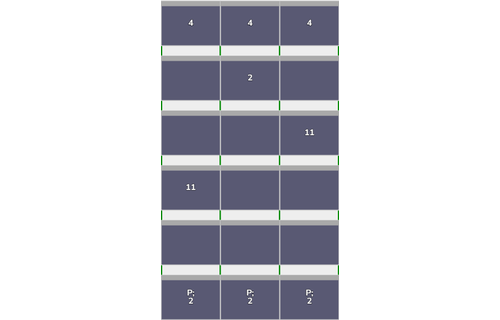 Flatfix Fusion 6 rijen van 3 panelen landscape