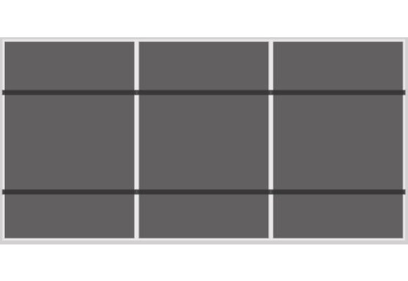 Clickfit Evo Pannendak Portrait 1 rij van 3 panelen