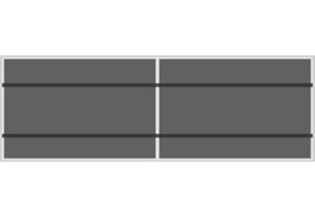 Clickfit Evo Pannendak  Landscape 1 rij van 2 panelen horizontale rails