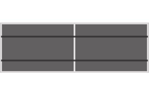 Clickfit Evo Pannendak Landscape 1 rij van 2 panelen horizontale rails