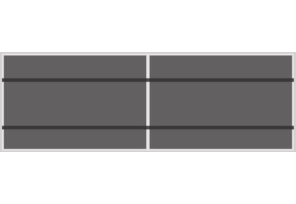 Clickfit Evo Pannendak  Landscape 1 rij van 2 panelen horizontale rails