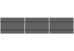 Clickfit Evo Pannendak  Landscape 1 rij van 3 panelen horizontale rails