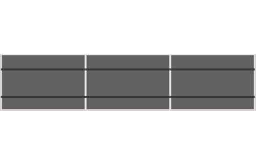 Clickfit Evo Pannendak  Landscape 1 rij van 3 panelen horizontale rails