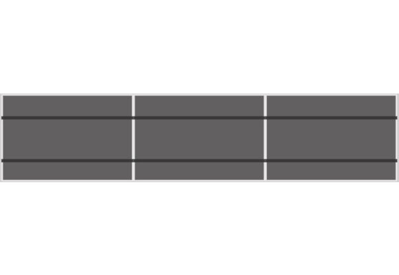 Clickfit Evo Pannendak  Landscape 1 rij van 3 panelen horizontale rails