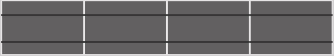 Clickfit Evo Pannendak  Landscape 1 rij van 4 panelen horizontale rails