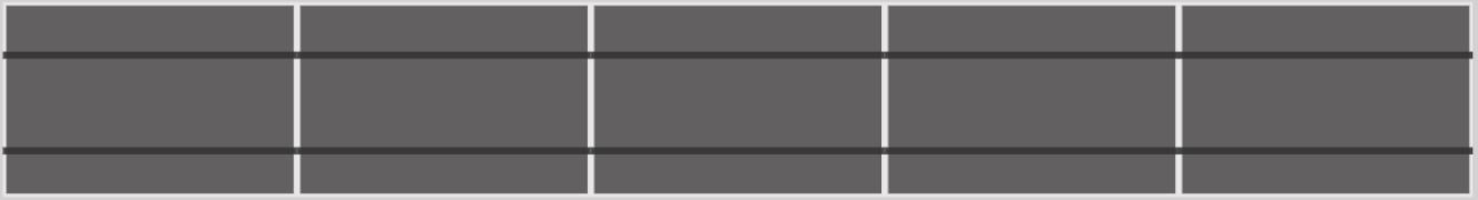 Clickfit Evo Pannendak  Landscape 1 rij van 5 panelen horizontale rails