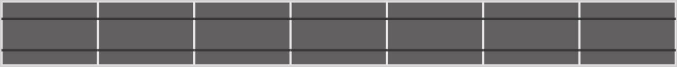 Clickfit Evo Pannendak  Landscape 1 rij van 7  panelen horizontale rails